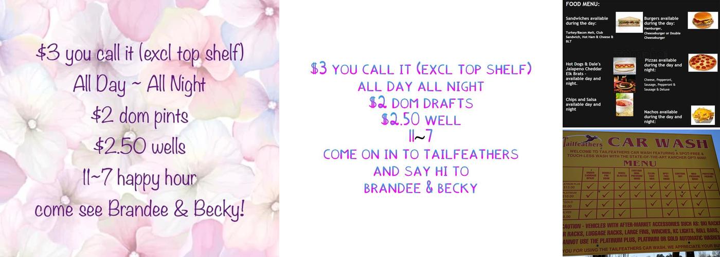 Tail feathers Menu
