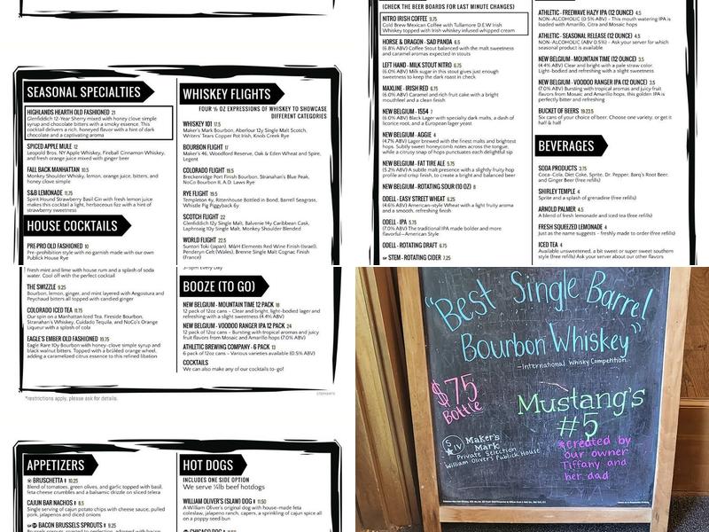 William Oliver's Publick House Menu