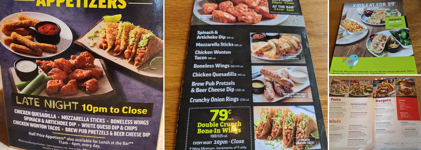 Applebee's Grill + Bar Menu