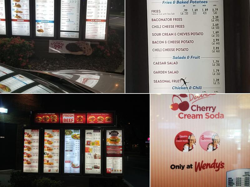Wendy's Menu