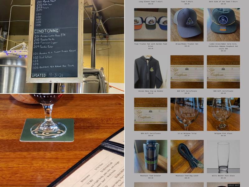 Mountain Toad Brewing Menu