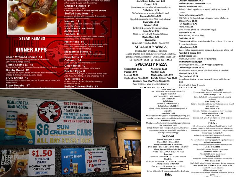 Steakouts Homeplate Pittsgrove Menu
