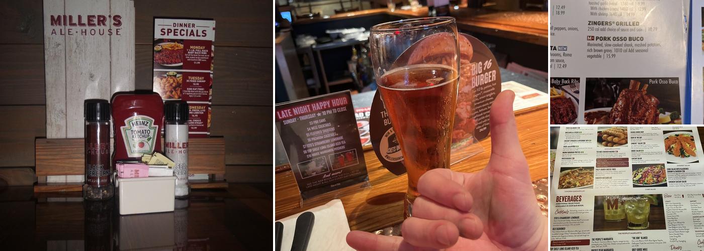 Miller's Ale House Menu