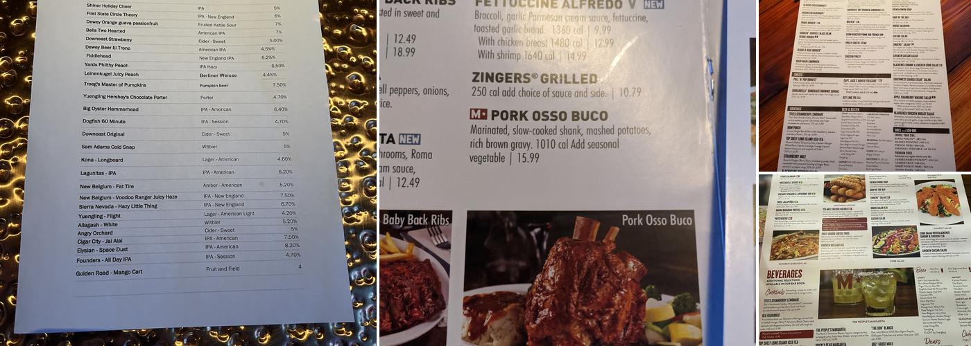 Miller's Ale House Menu