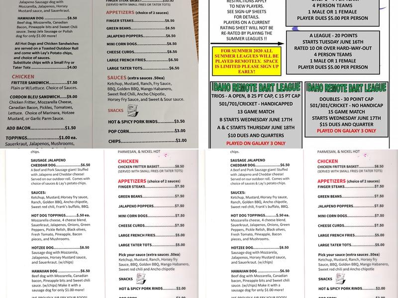Wooden Nickel Menu