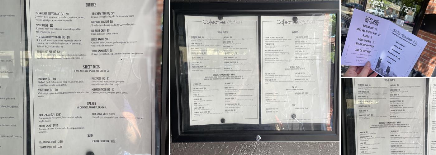 Studio 107 Menu