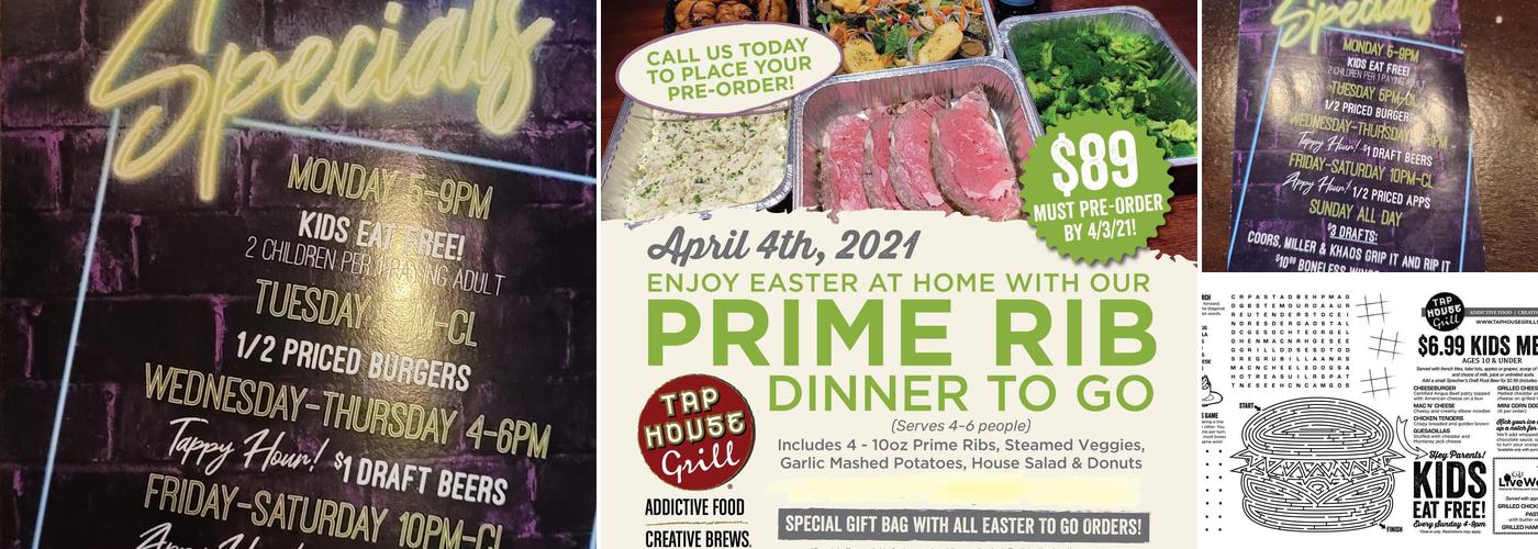 Tap House Grill Menu