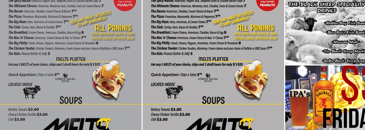 The Black Sheep Menu