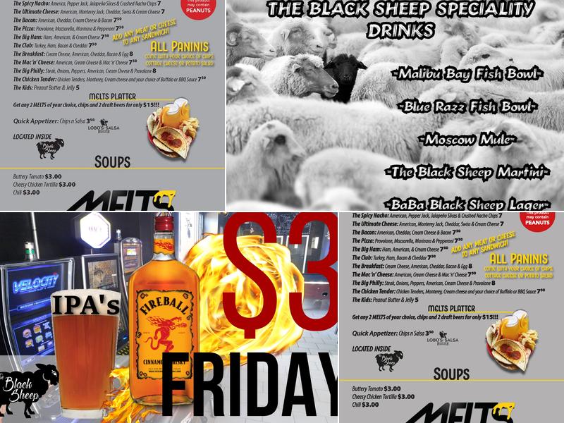 The Black Sheep Menu