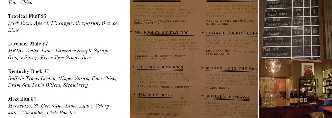 Cru Bottle Shoppe Menu