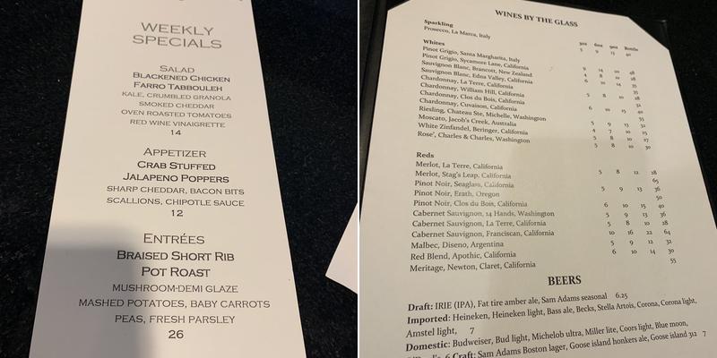 Parkway Grill Menu