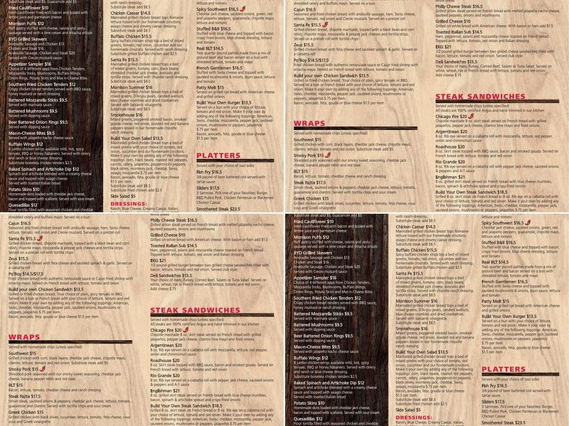 Morrison Roadhouse Menu