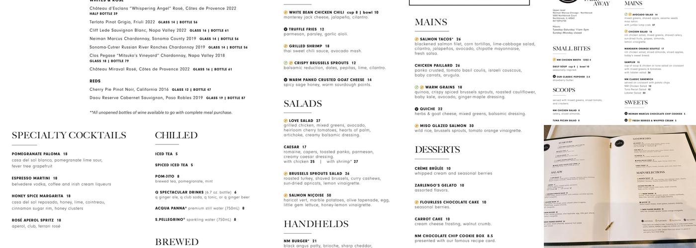 NM Cafe Menu