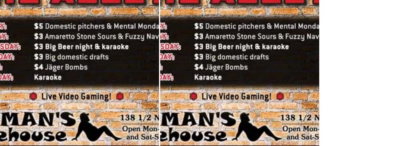 Fatman's Warehouse Menu