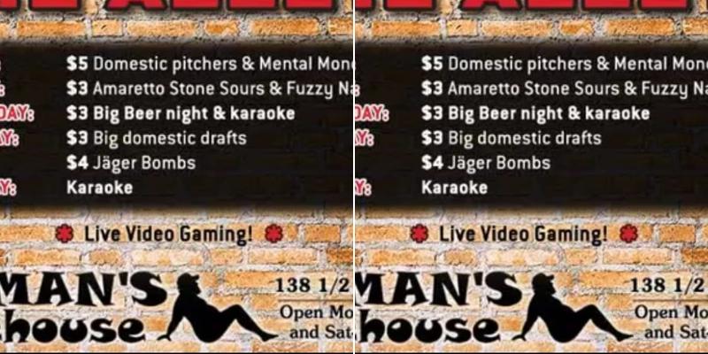 Fatman's Warehouse Menu