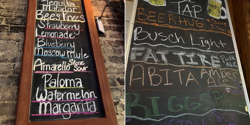 Friendly Tavern Menu