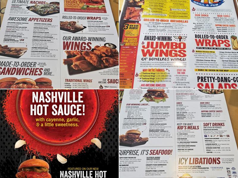 Wings Etc. Menu