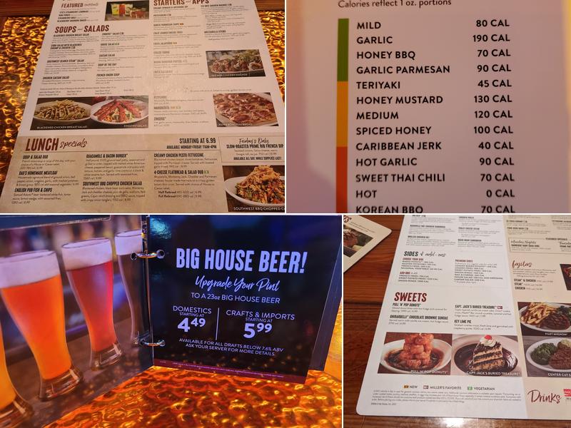 Miller's Ale House Menu