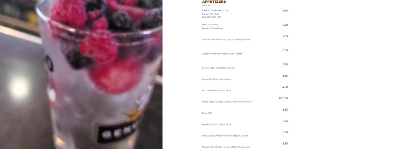 Four Coyne's Bar & Grill Menu