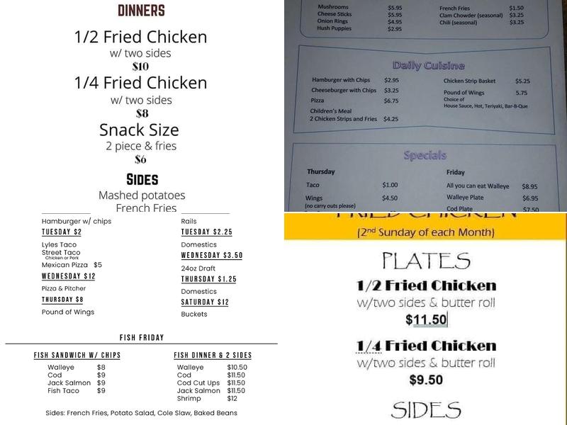 Lyle's Bar & Grill Menu