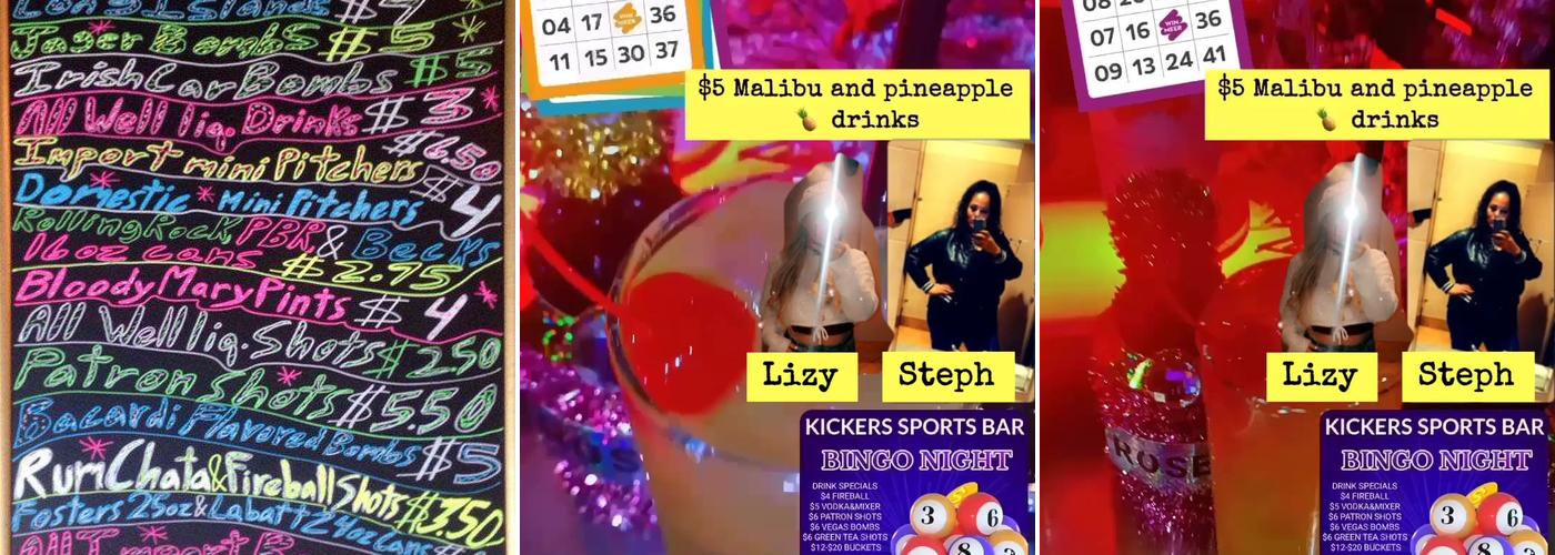 Kickers Sports Bar Menu