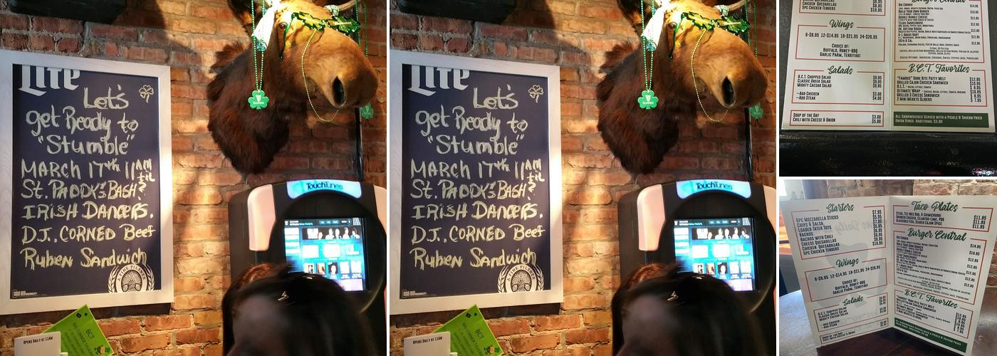 Big Corner Tavern Menu