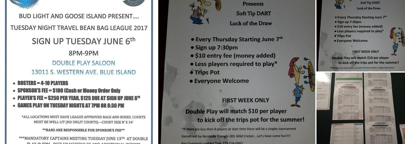 Double Play Saloon Menu