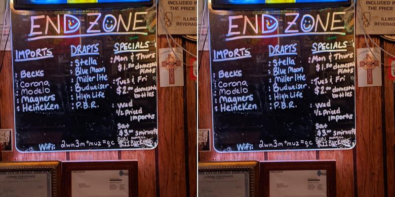End Zone Menu
