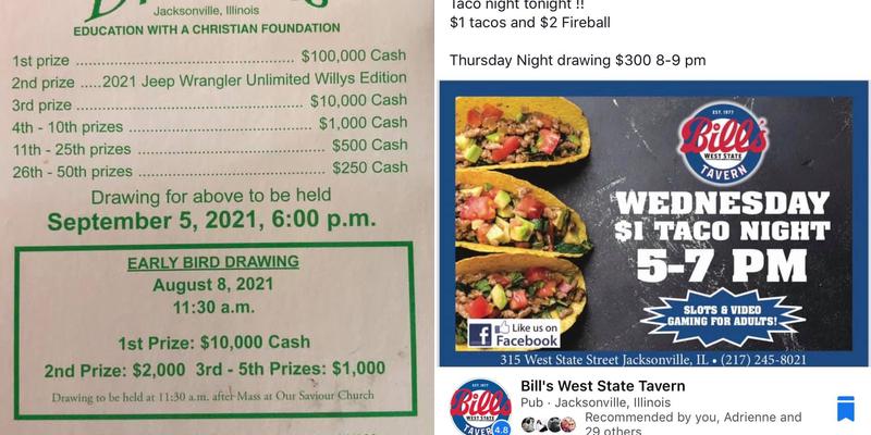 Bill's West State Tavern Menu