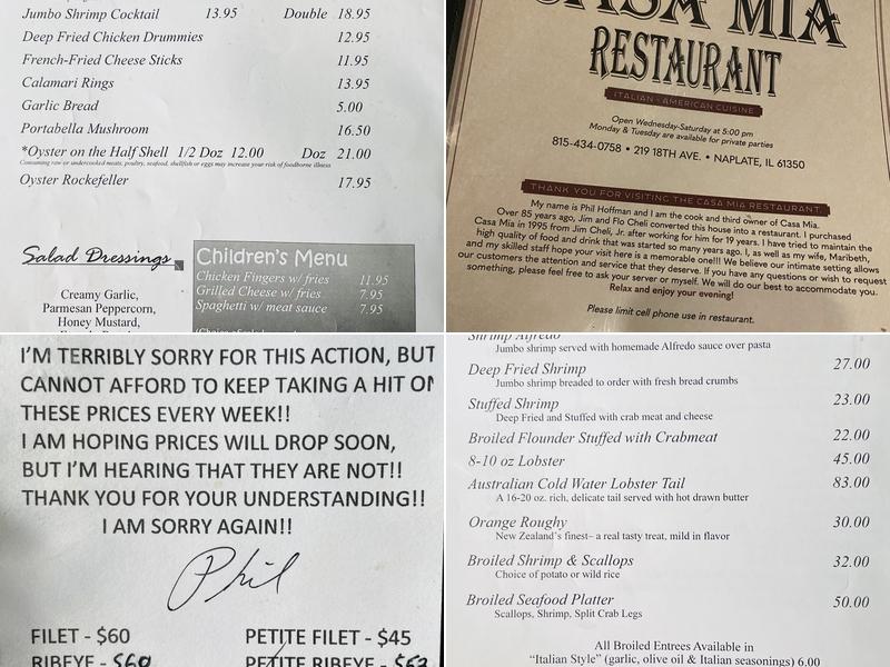 CasaMia Lounge & Restaurant, Naplate Menu, Reviews (168), Photos (26