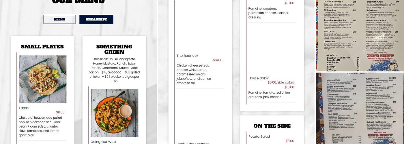 The Drop-In Bar & Deli Menu