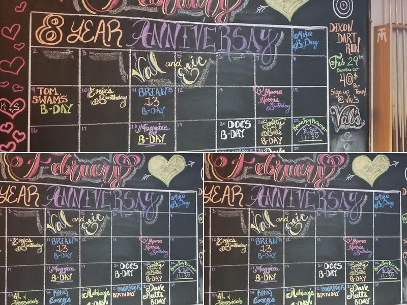 Val's Place Menu