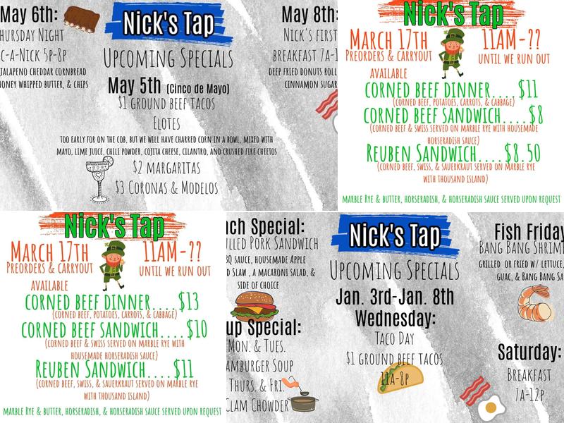 Nick's Tap Menu