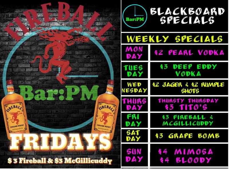 Bar:PM Menu
