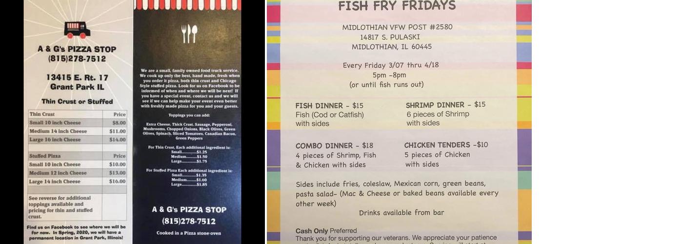 Half-Time Lounge Menu