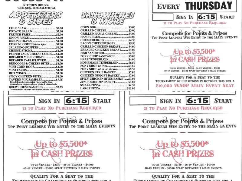 Goose Pit Menu