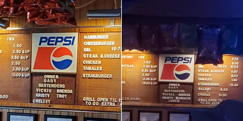 Black Top Inn Inc Menu