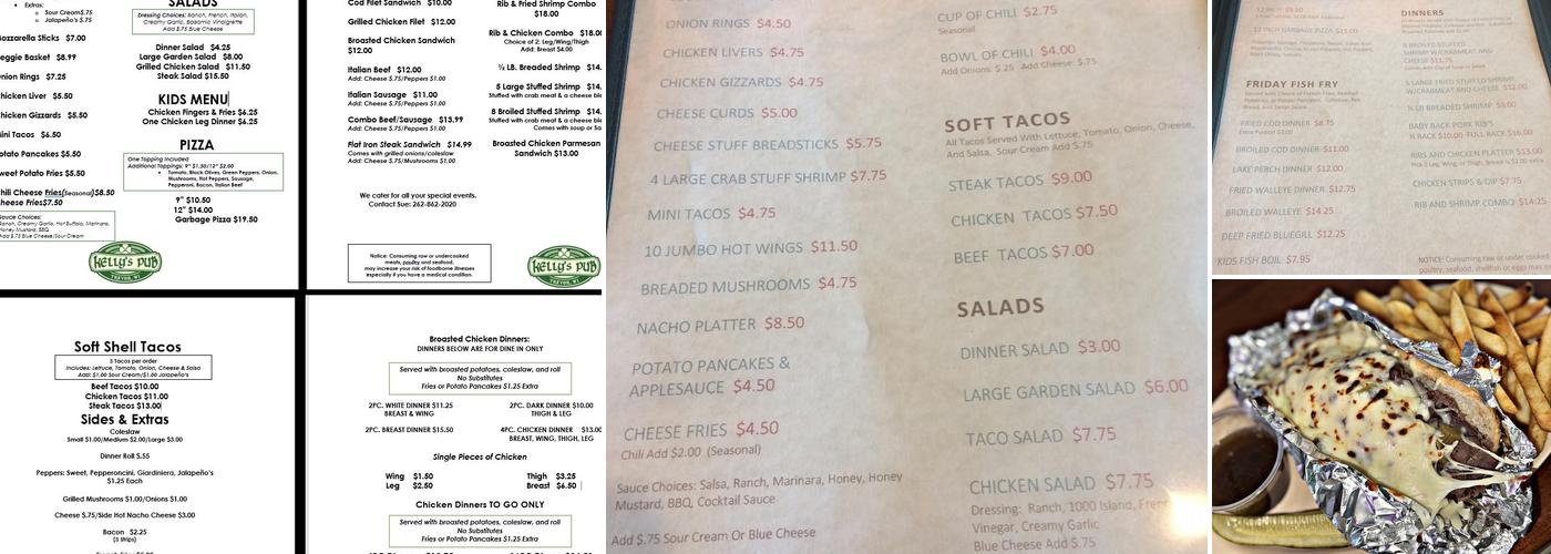 Kelly's Pub Menu