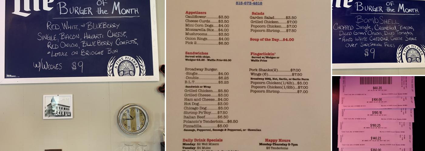 Broadway Pub Menu