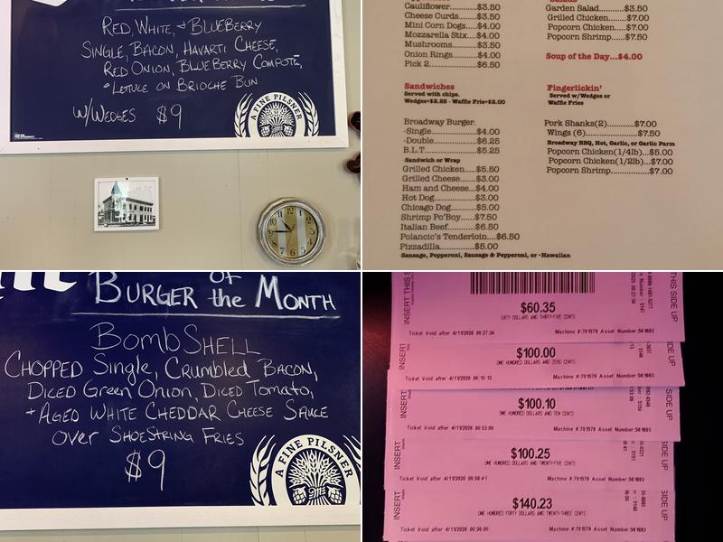 Broadway Pub Menu