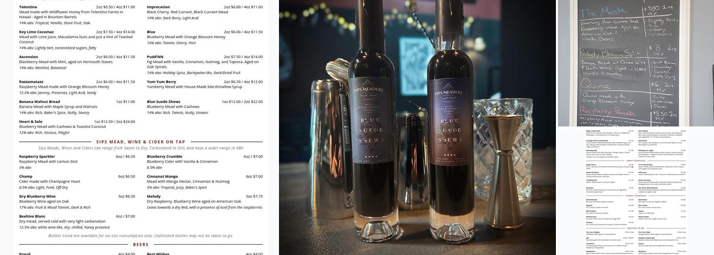 Pips Meadery / The Parlor at Pips Meadery Menu