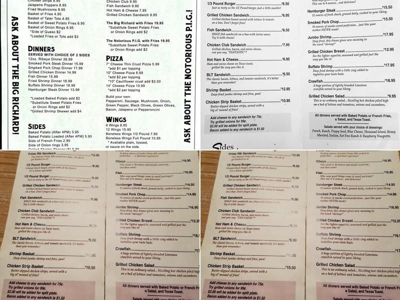 ABC Pub Menu