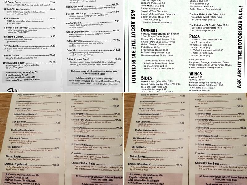 ABC Pub Menu