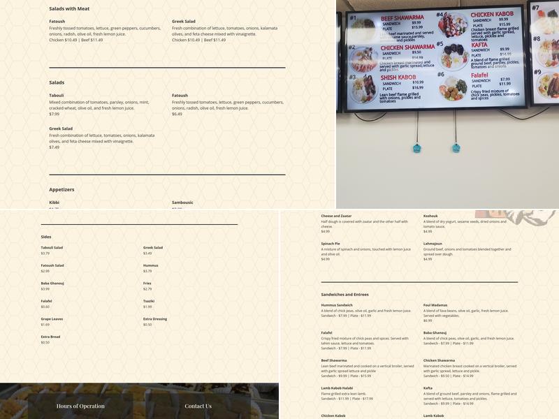 Mediterranean Bakery Menu