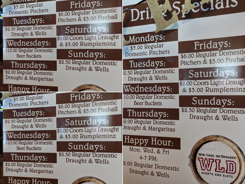 Win, Lose, or Draught Menu