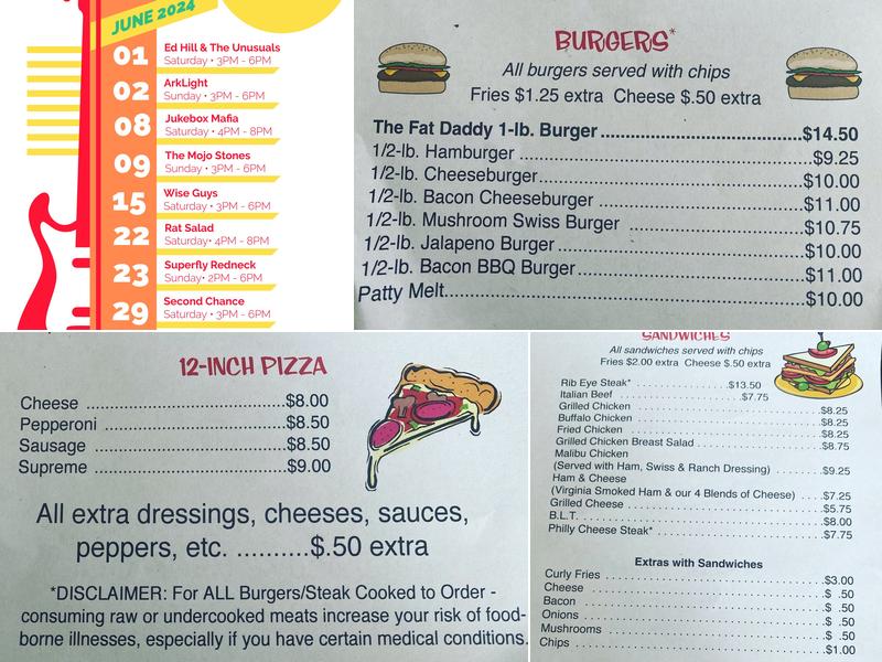 Fat Daddy'z Menu