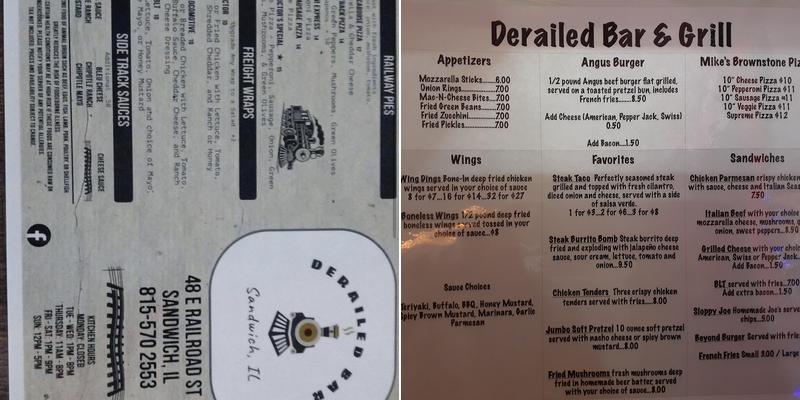 Derailed Menu