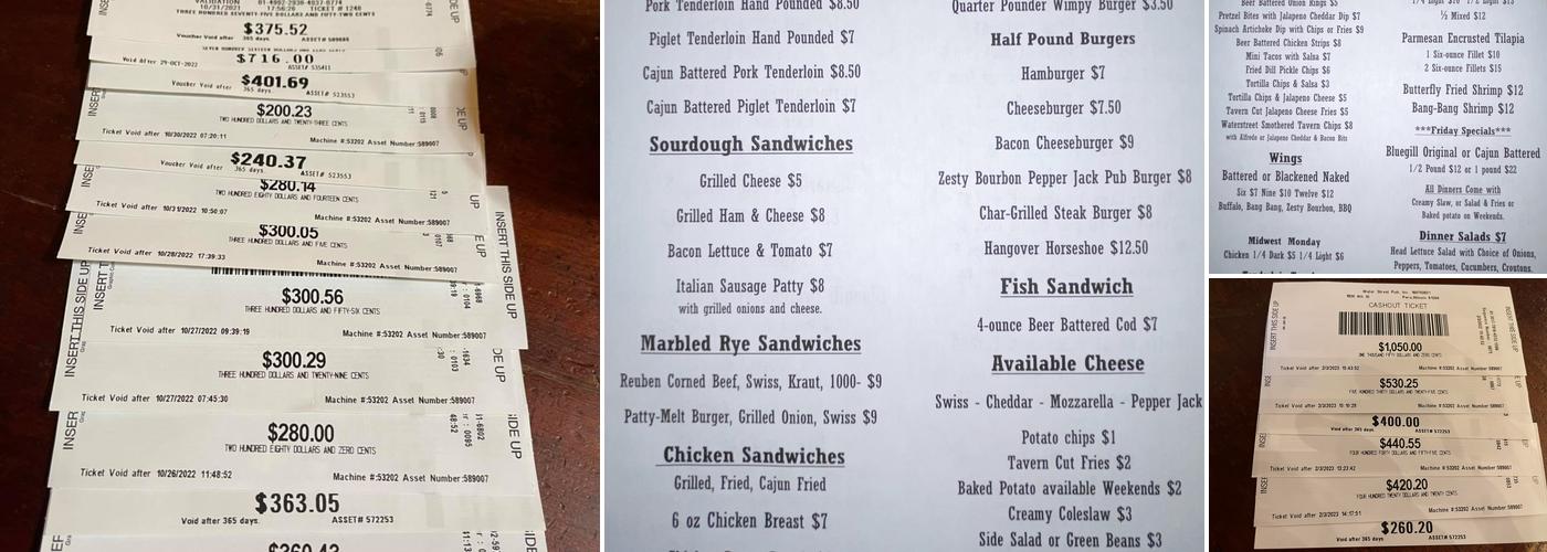 Art Deco Saloon Menu