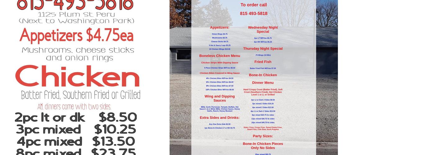 Ben's Parkview Menu