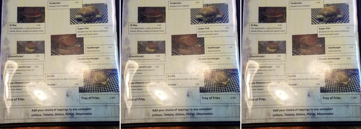 Generations Grill and Sports Bar Menu